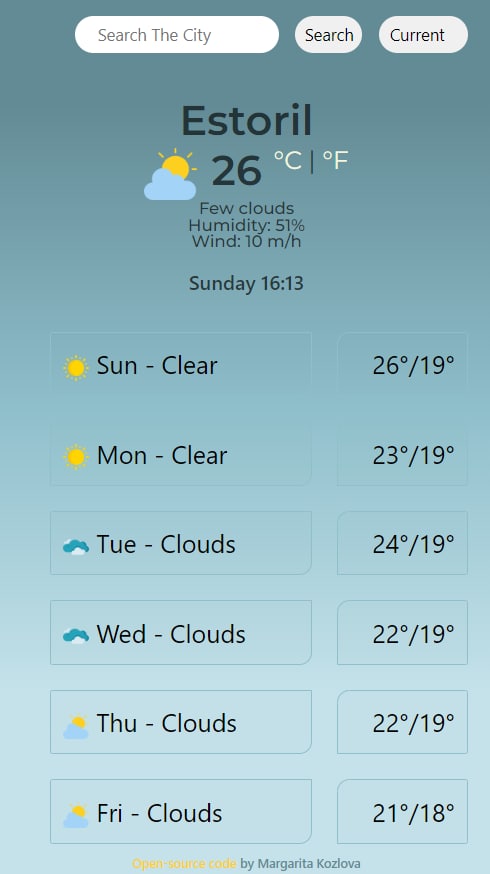 Weather project preview